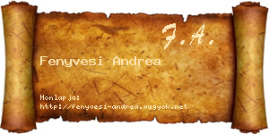 Fenyvesi Andrea névjegykártya
