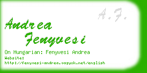 andrea fenyvesi business card